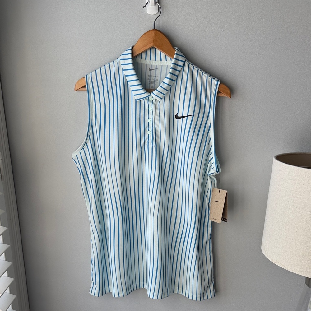 NWT Nike Women's‎ Dri-FIT Victory Printed Sleeveless Polo